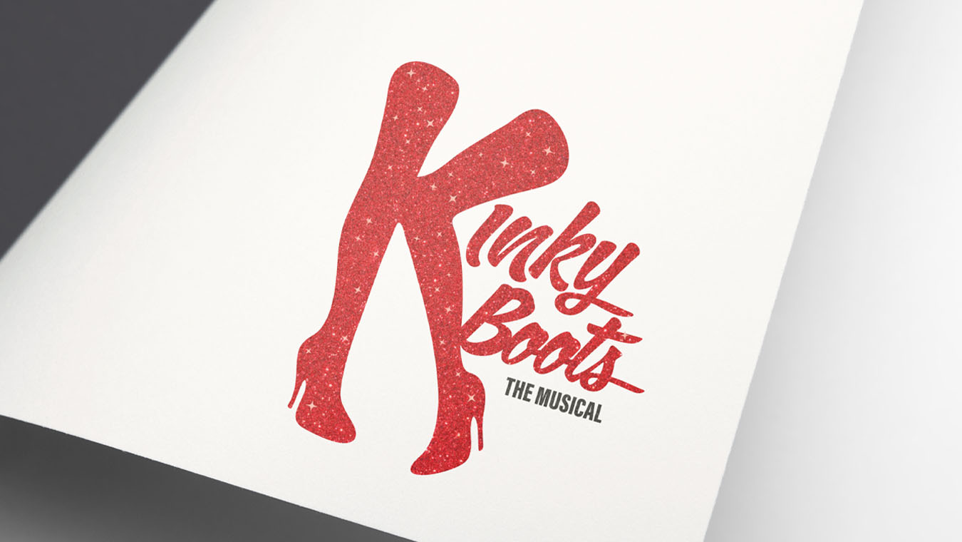 Route 1 of the Kinky Boots logo on paper.
