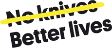 No Knives Better Lives logo